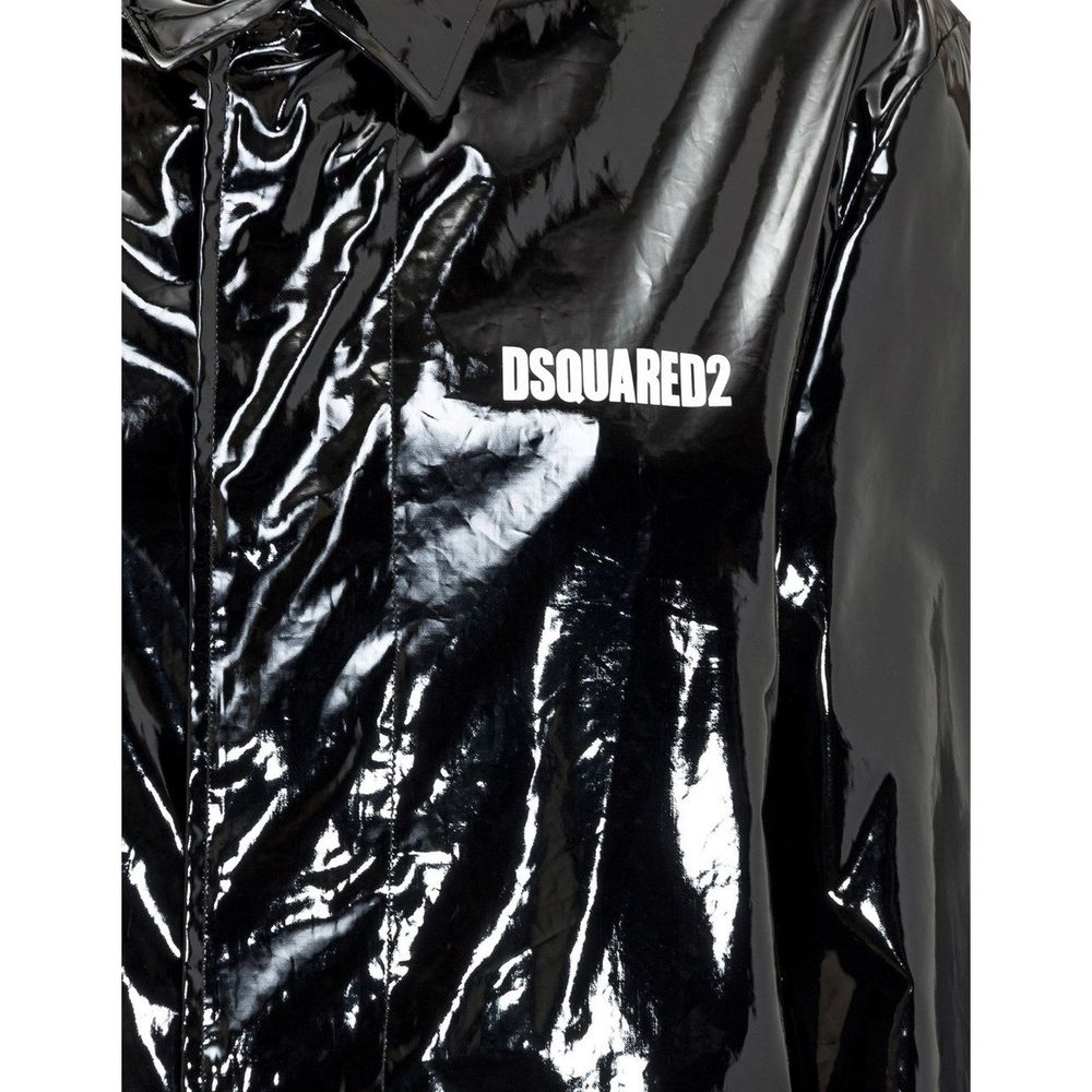 Dsquared² Black Polyethylene Coat | Regal Royce