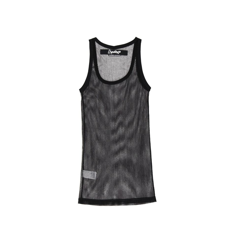 Dsquared² Black Cotton Tank Tops | Regal Royce
