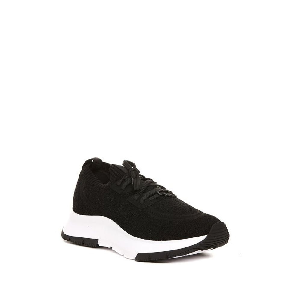 Gianvito Rossi Black Fabric Athletic Sneakers | Regal Royce