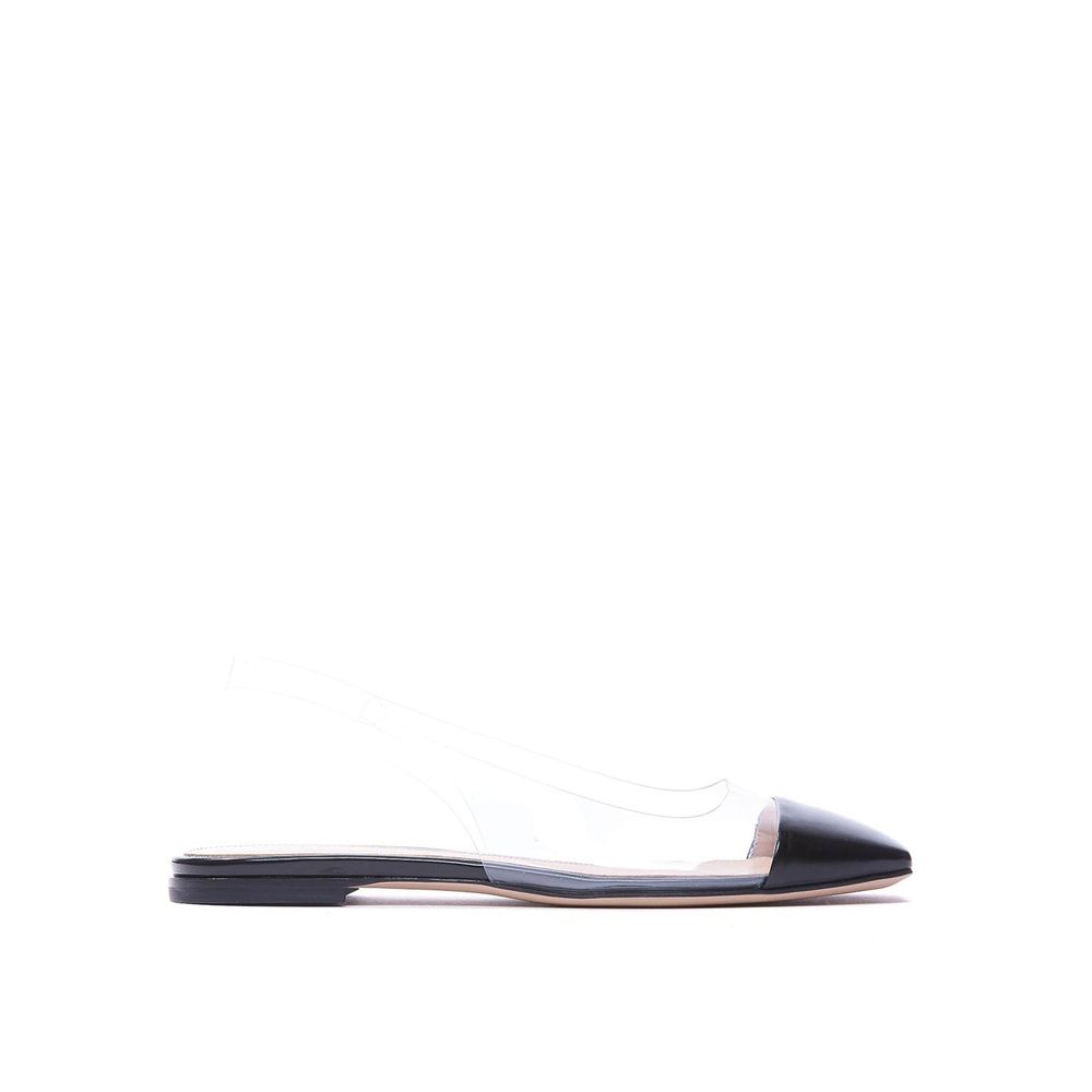 Gianvito Rossi Black Plexiglass Ballet Flats | Regal Royce