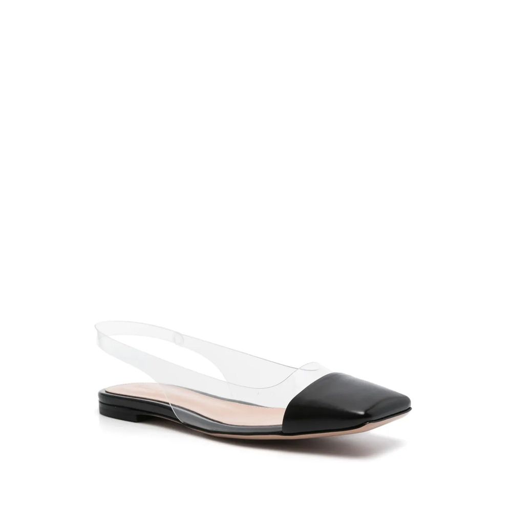 Gianvito Rossi Black Plexiglass Ballet Flats | Regal Royce