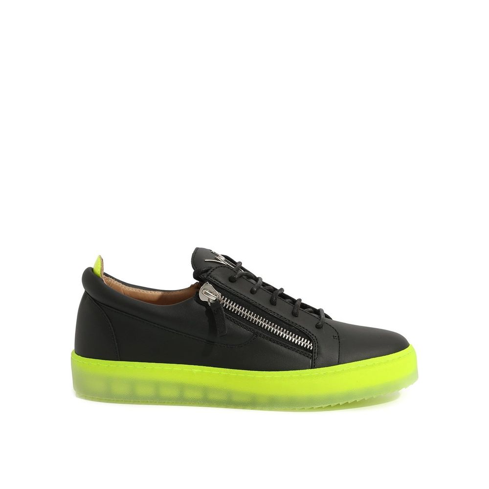 Giuseppe Zanotti Black Calfskin Low Top Sneakers | Regal Royce