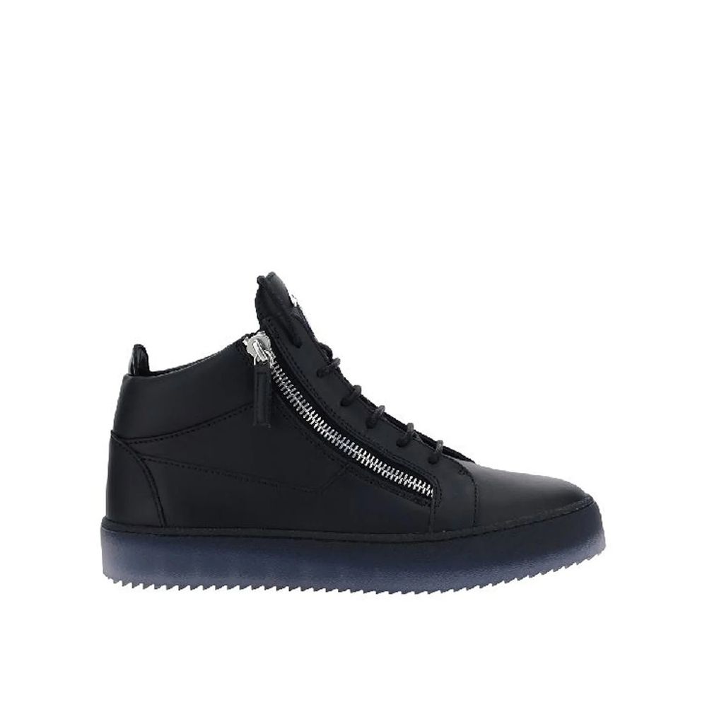 Giuseppe Zanotti Black Calfskin High Top Sneakers | Regal Royce