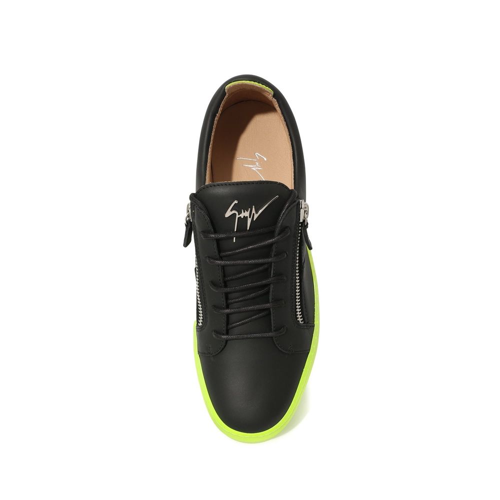 Giuseppe Zanotti Black Calfskin Low Top Sneakers | Regal Royce