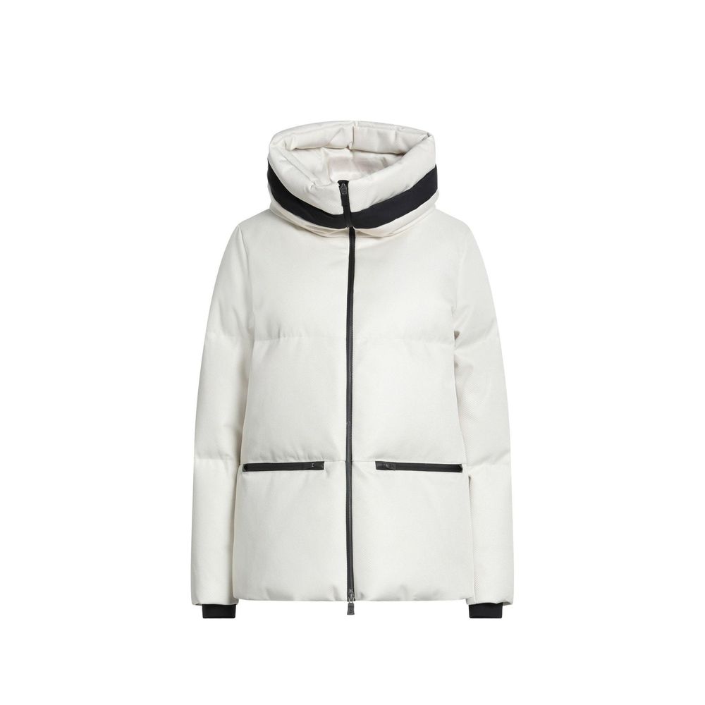 Herno White Polyester Coat | Regal Royce