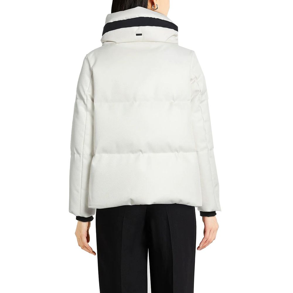 Herno White Polyester Coat | Regal Royce