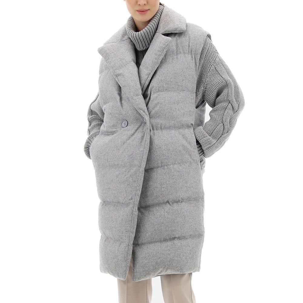 Herno Gray Cashmere Coat | Regal Royce