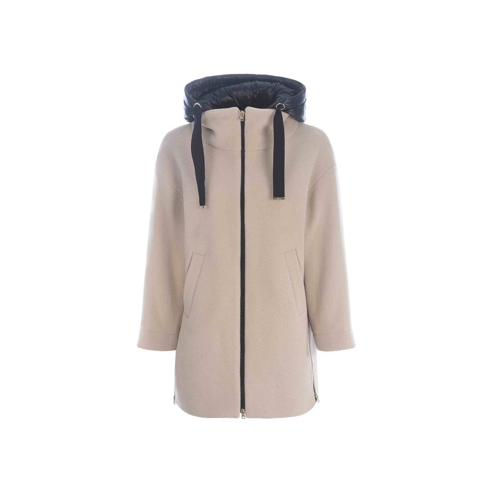 Herno Beige Virgin Wool Coat | Regal Royce