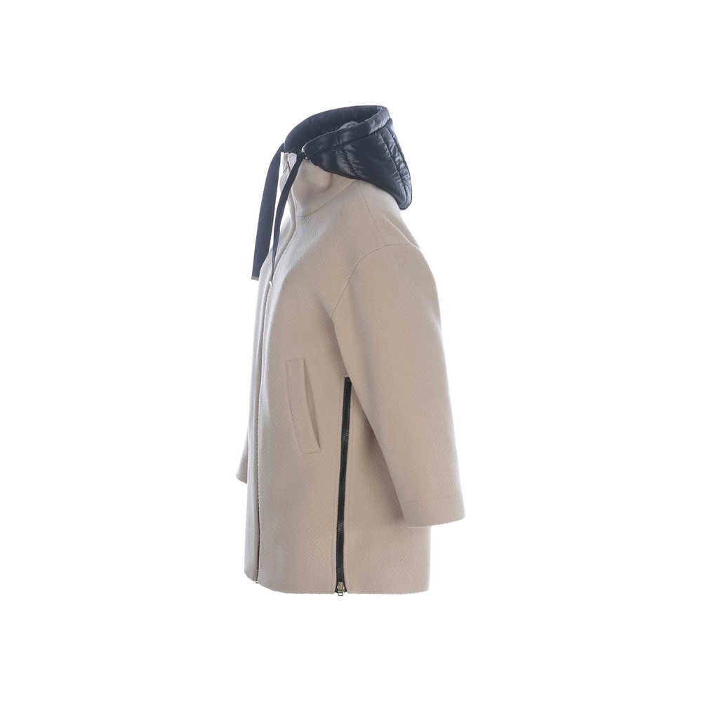 Herno Beige Virgin Wool Coat | Regal Royce