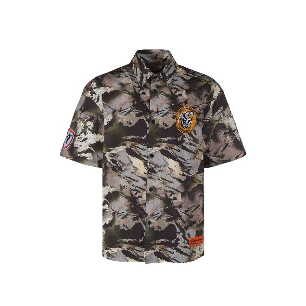 Heron Preston Bicolor Cotton Pattern Shirt | Regal Royce