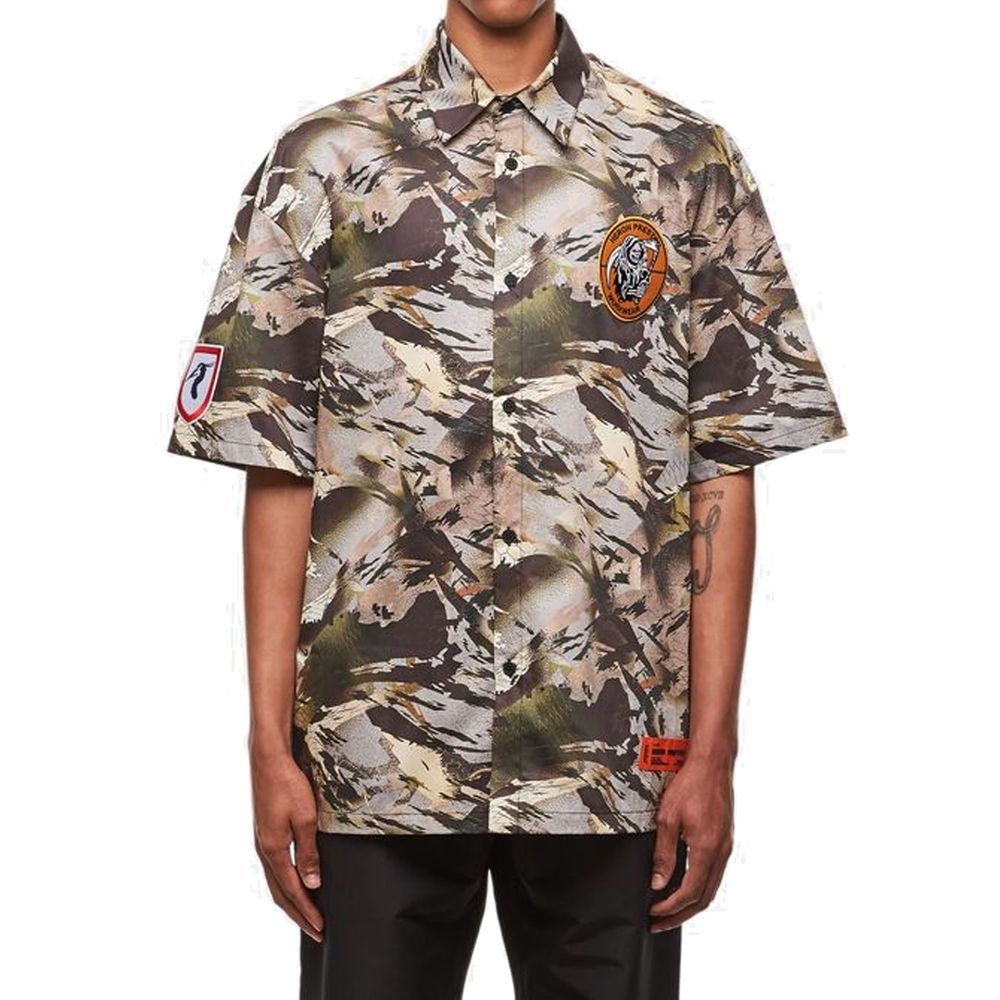 Heron Preston Bicolor Cotton Pattern Shirt | Regal Royce
