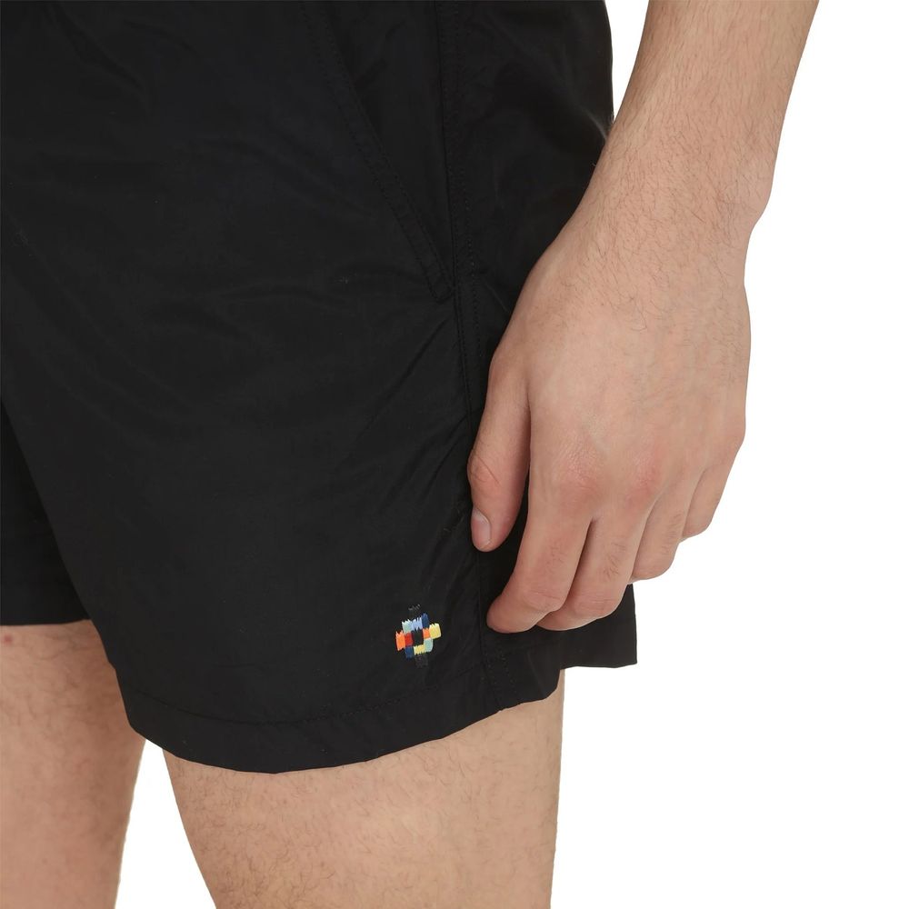 Marcelo Burlon Black Polyamide Short And Mini Shorts | Regal Royce