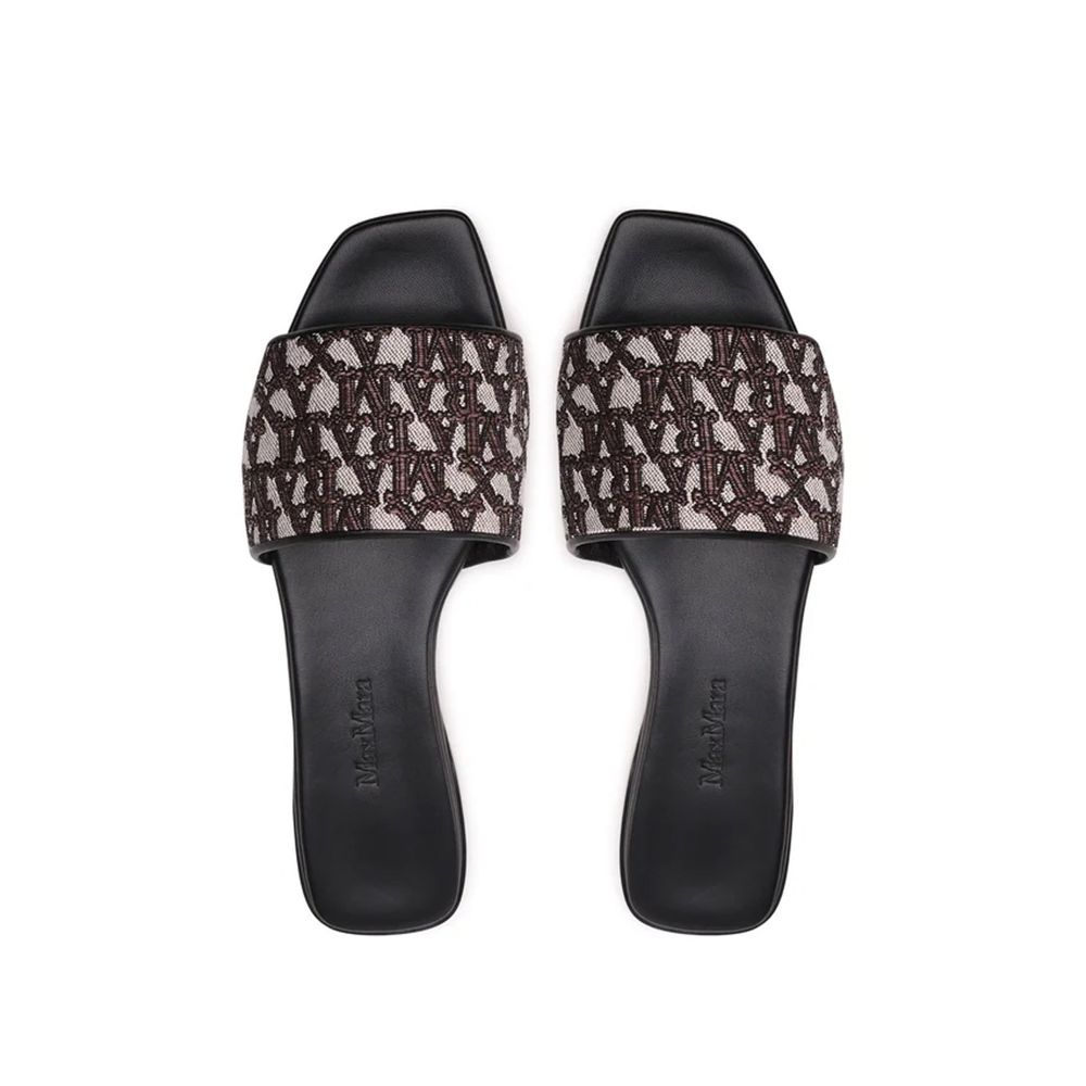 Max Mara Brown Polyamide Slides | Regal Royce