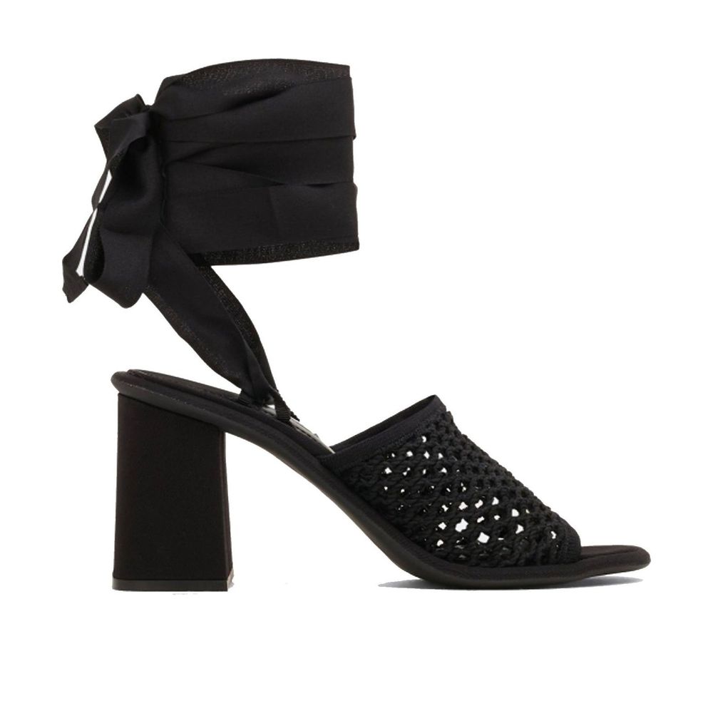 Miu Miu Black Fabric Strap-On Sandals | Regal Royce