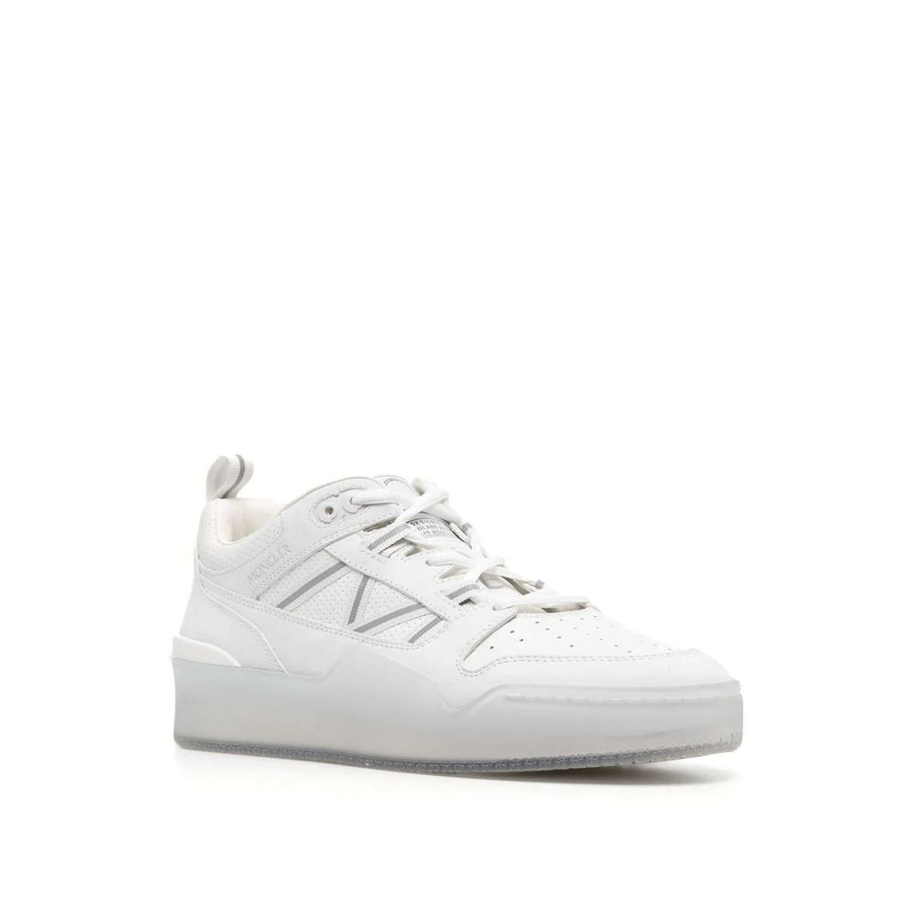 Moncler White Calfskin Low Top Sneakers | Regal Royce