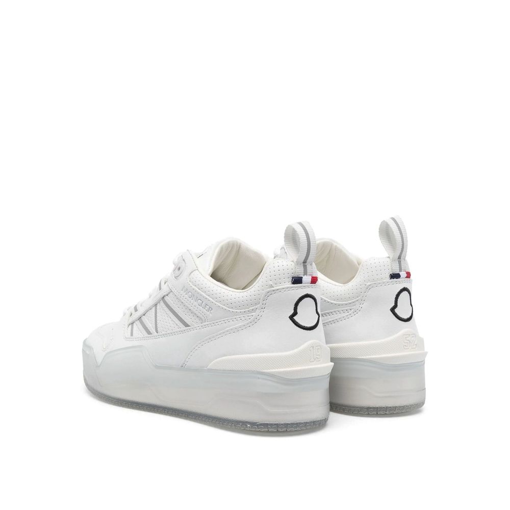 Moncler White Calfskin Low Top Sneakers | Regal Royce