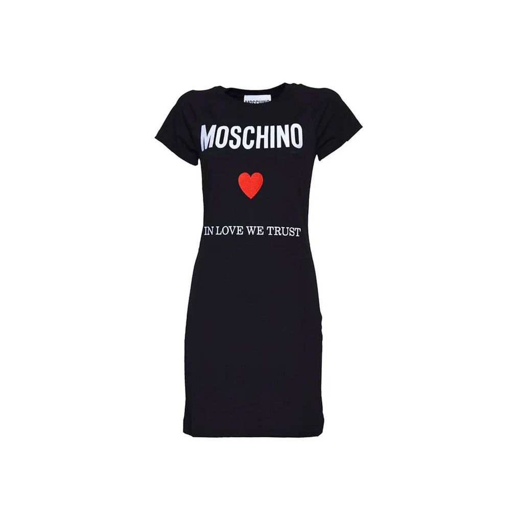 Moschino Couture Black Cotton Casual Dress | Regal Royce