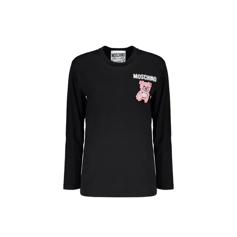 Moschino Couture Black Cotton T-Shirt | Regal Royce