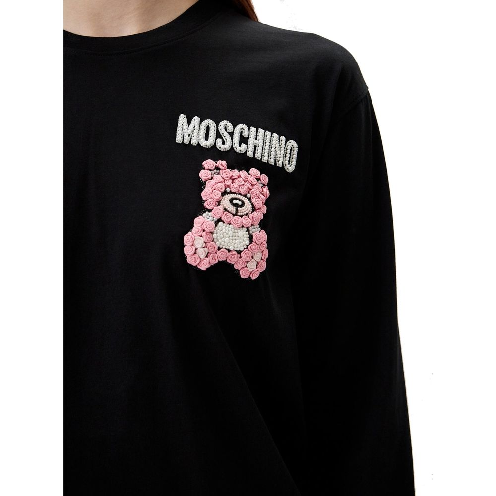 Moschino Couture Black Cotton T-Shirt | Regal Royce
