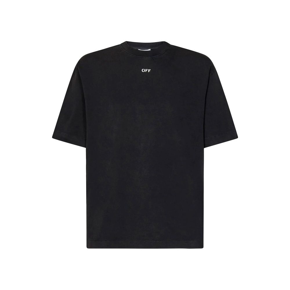 Off-White Black Cotton T-Shirt | Regal Royce