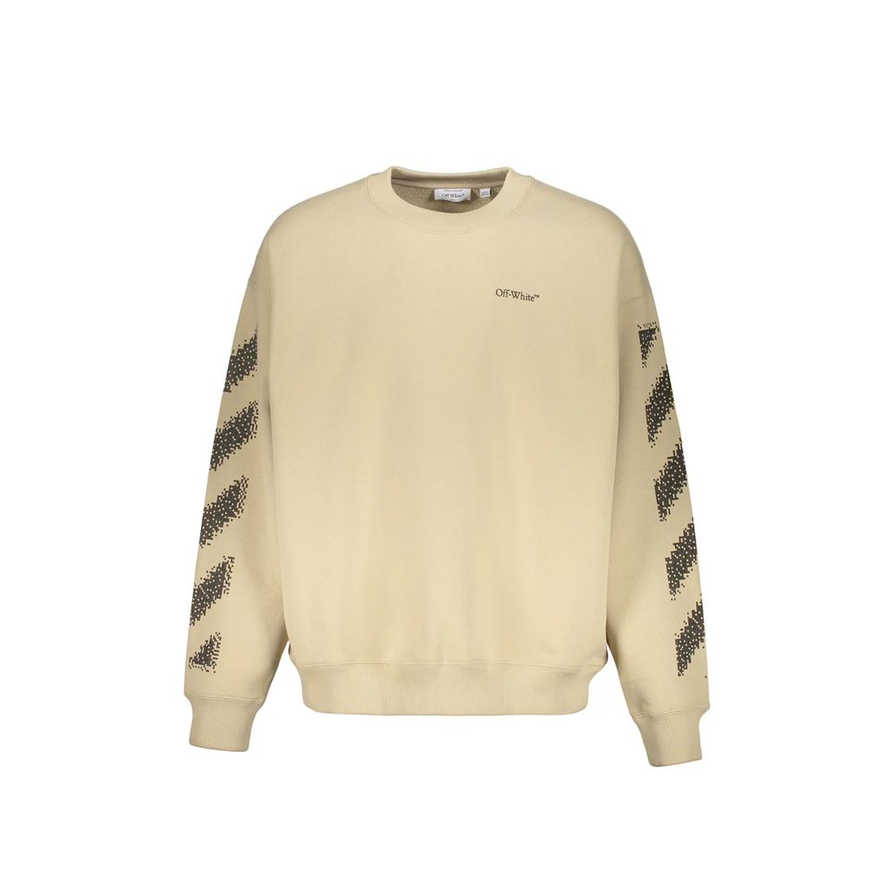 Off-White Beige Cotton Sweatshirt | Regal Royce