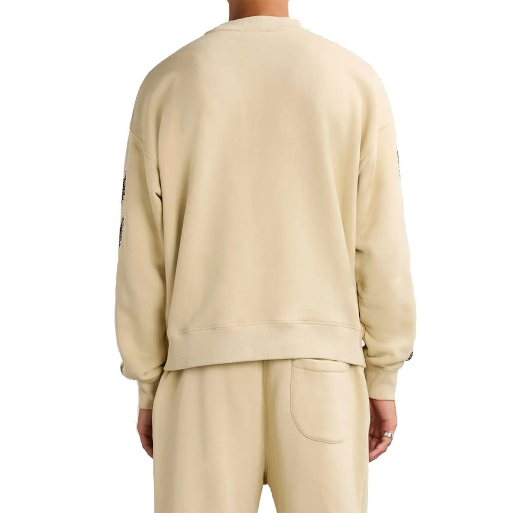 Off-White Beige Cotton Sweatshirt | Regal Royce