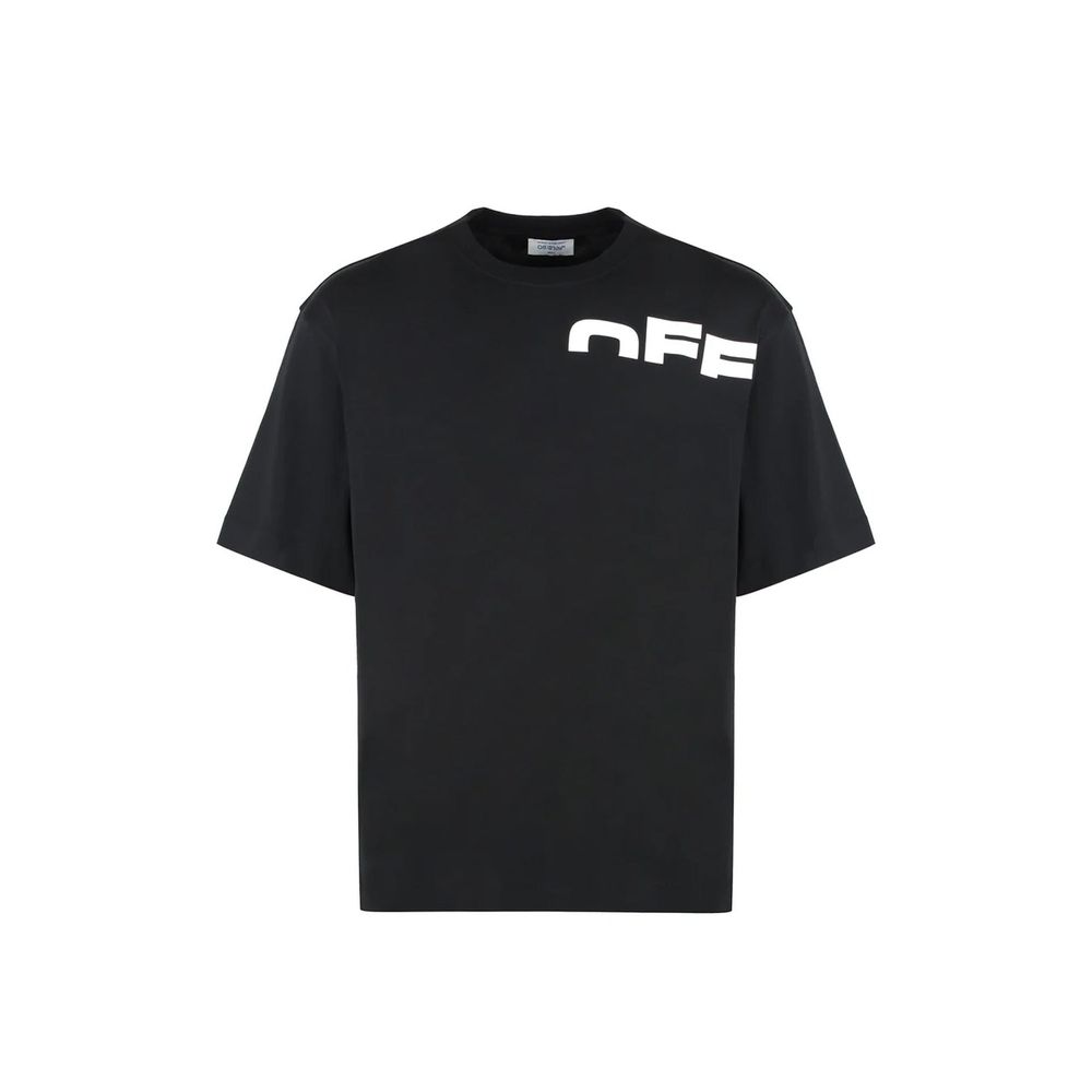 Off-White Black Cotton T-Shirt | Regal Royce