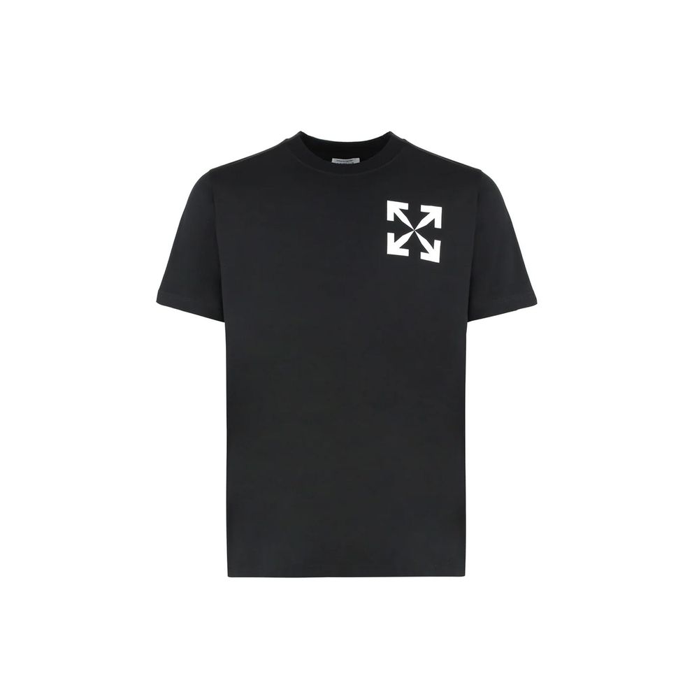 Off-White Black Cotton T-Shirt | Regal Royce