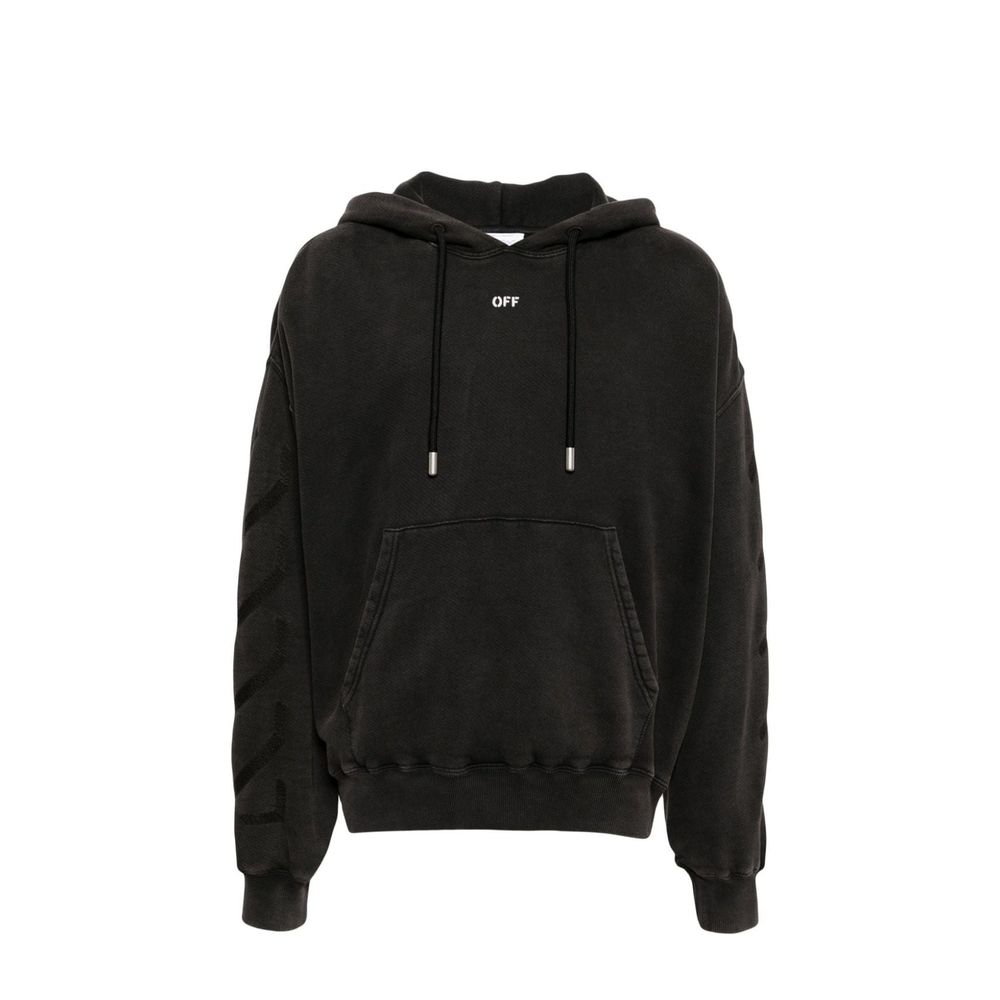 Off-White Black Cotton Sweatshirt | Regal Royce