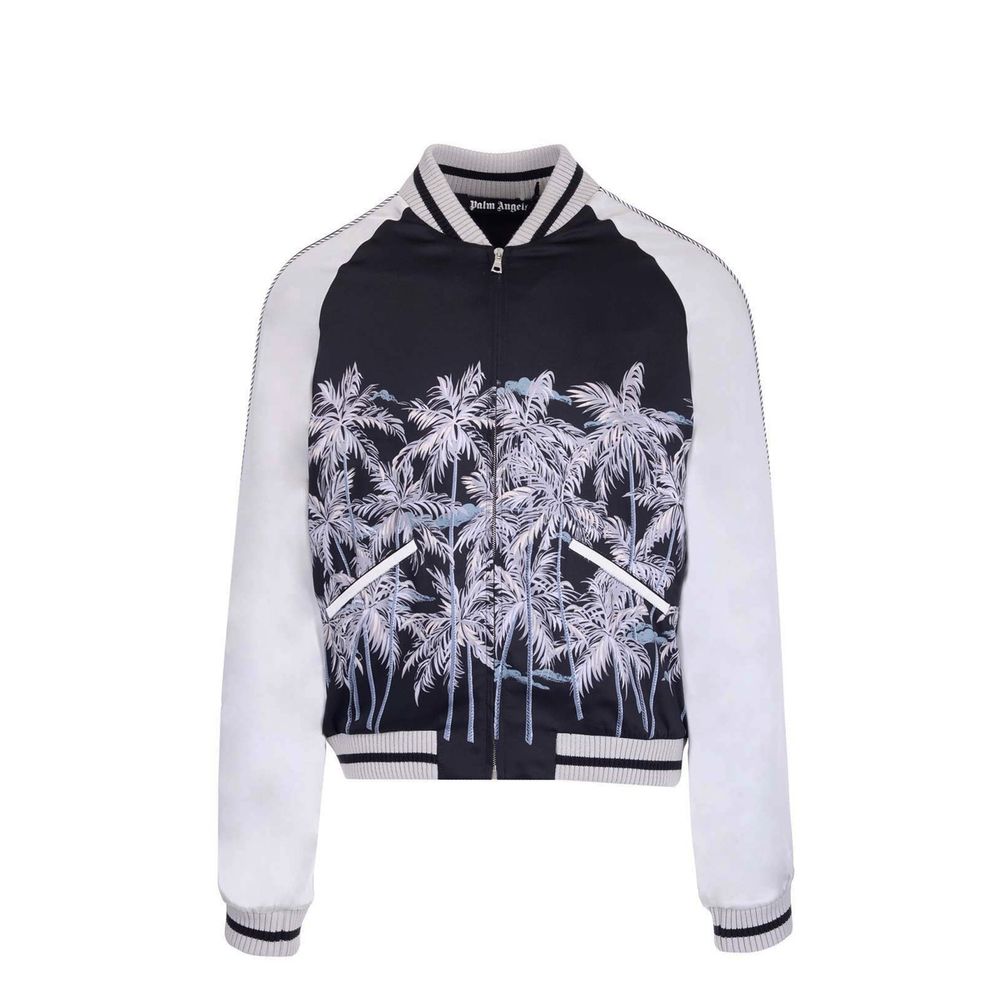 Palm Angels Black Polyester Bomber | Regal Royce