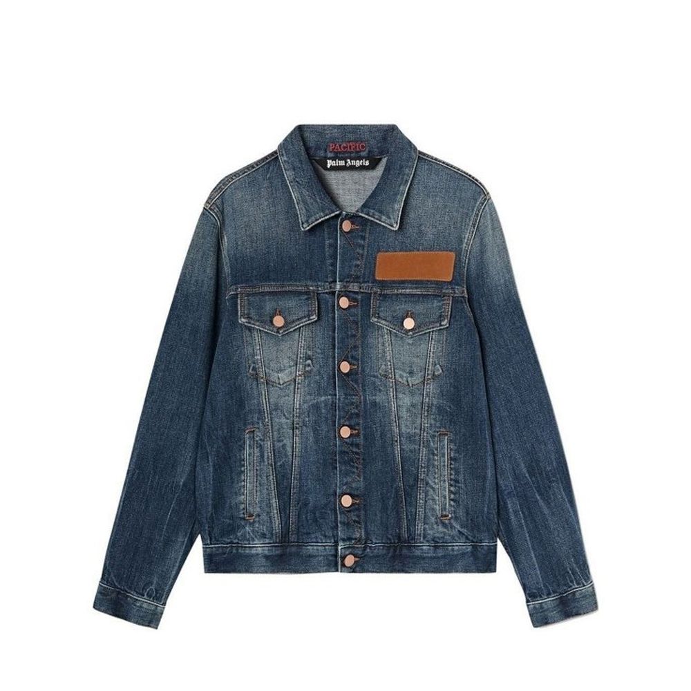 Palm Angels Blue Cotton Denim Jacket | Regal Royce