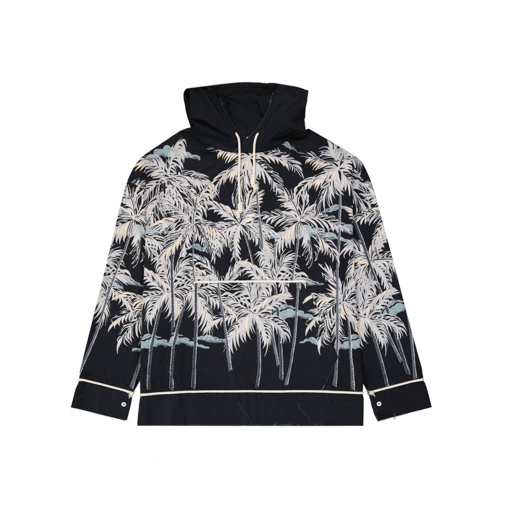 Palm Angels Black Cotton Pattern Shirt | Regal Royce
