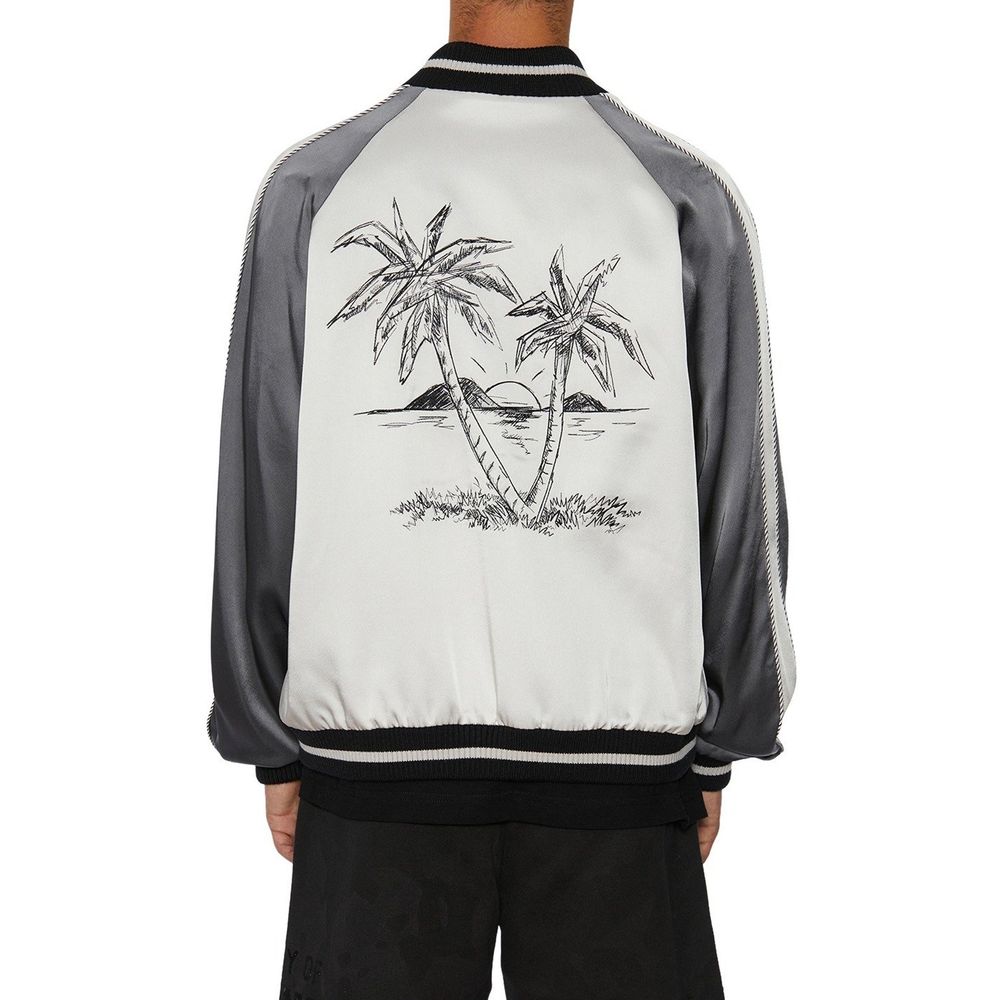 Palm Angels Gray Acetate Bomber | Regal Royce
