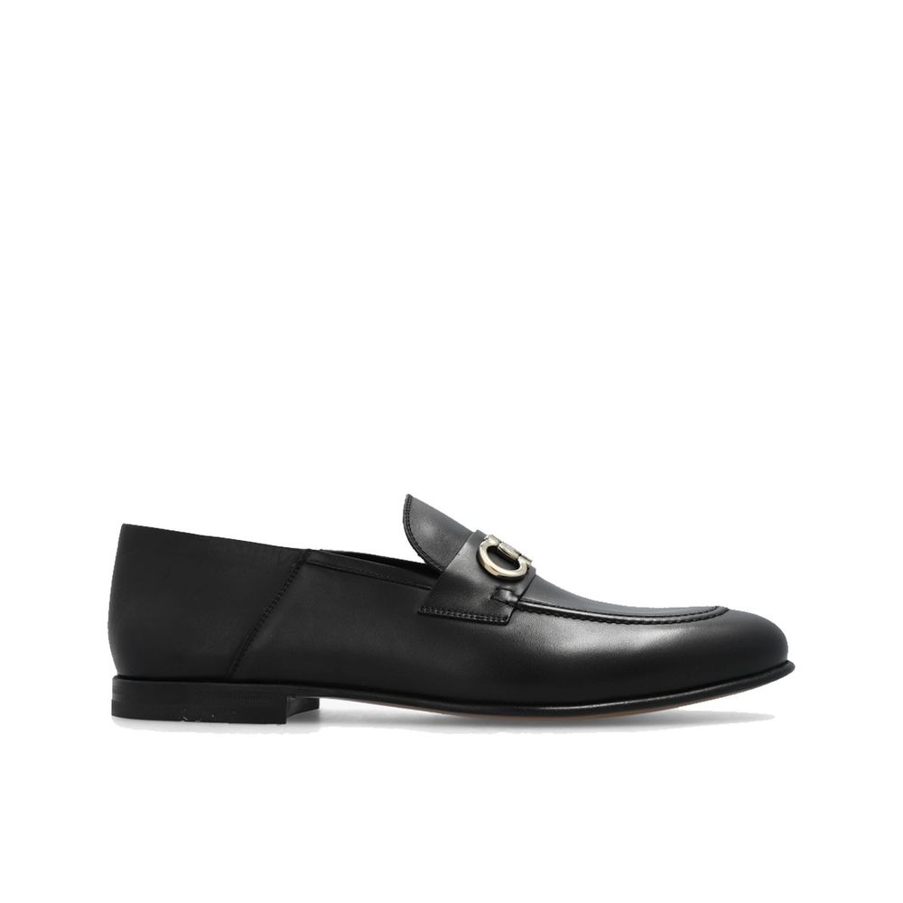 Salvatore Ferragamo Black Calfskin Slip-On Loafers | Regal Royce