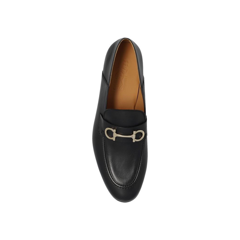 Salvatore Ferragamo Black Calfskin Slip-On Loafers | Regal Royce