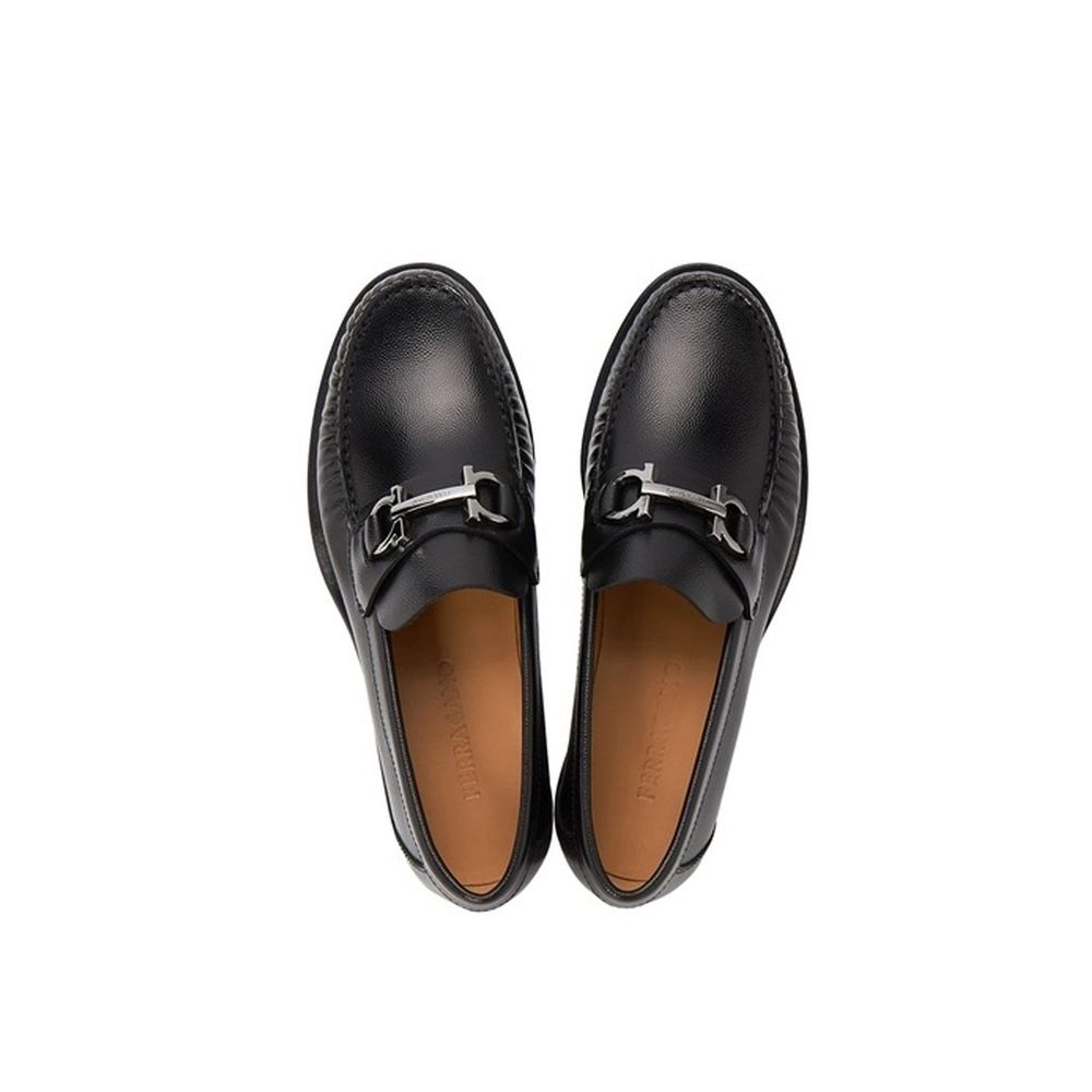 Salvatore Ferragamo Black Calfskin Slip-On Loafers | Regal Royce