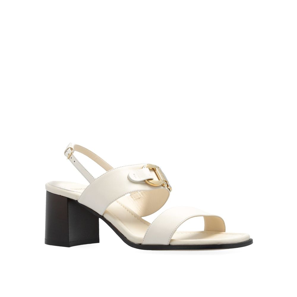 Salvatore Ferragamo White Calfskin Platform Sandals | Regal Royce