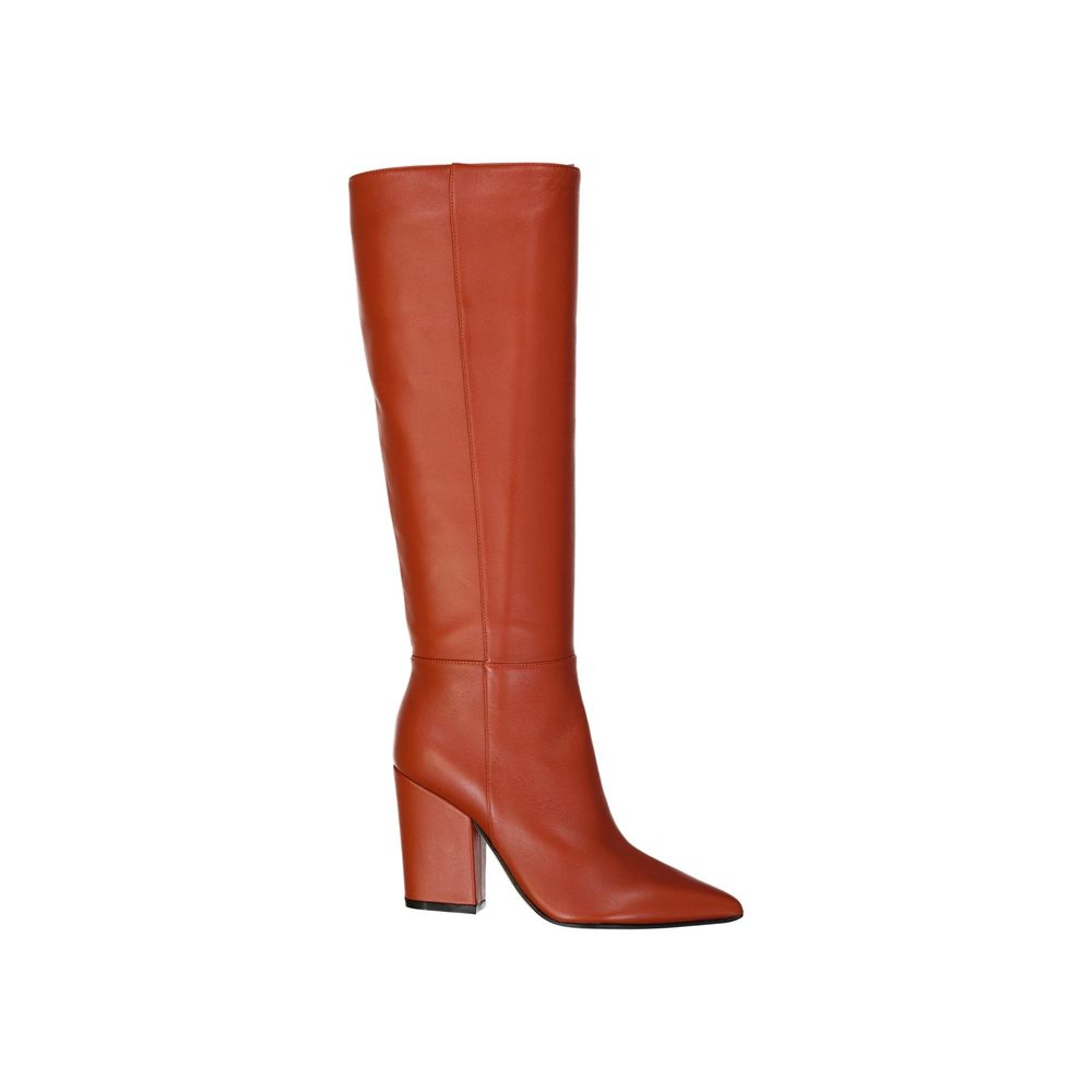 Sergio Rossi Orange Lamb Leather Ankle Boots | Regal Royce