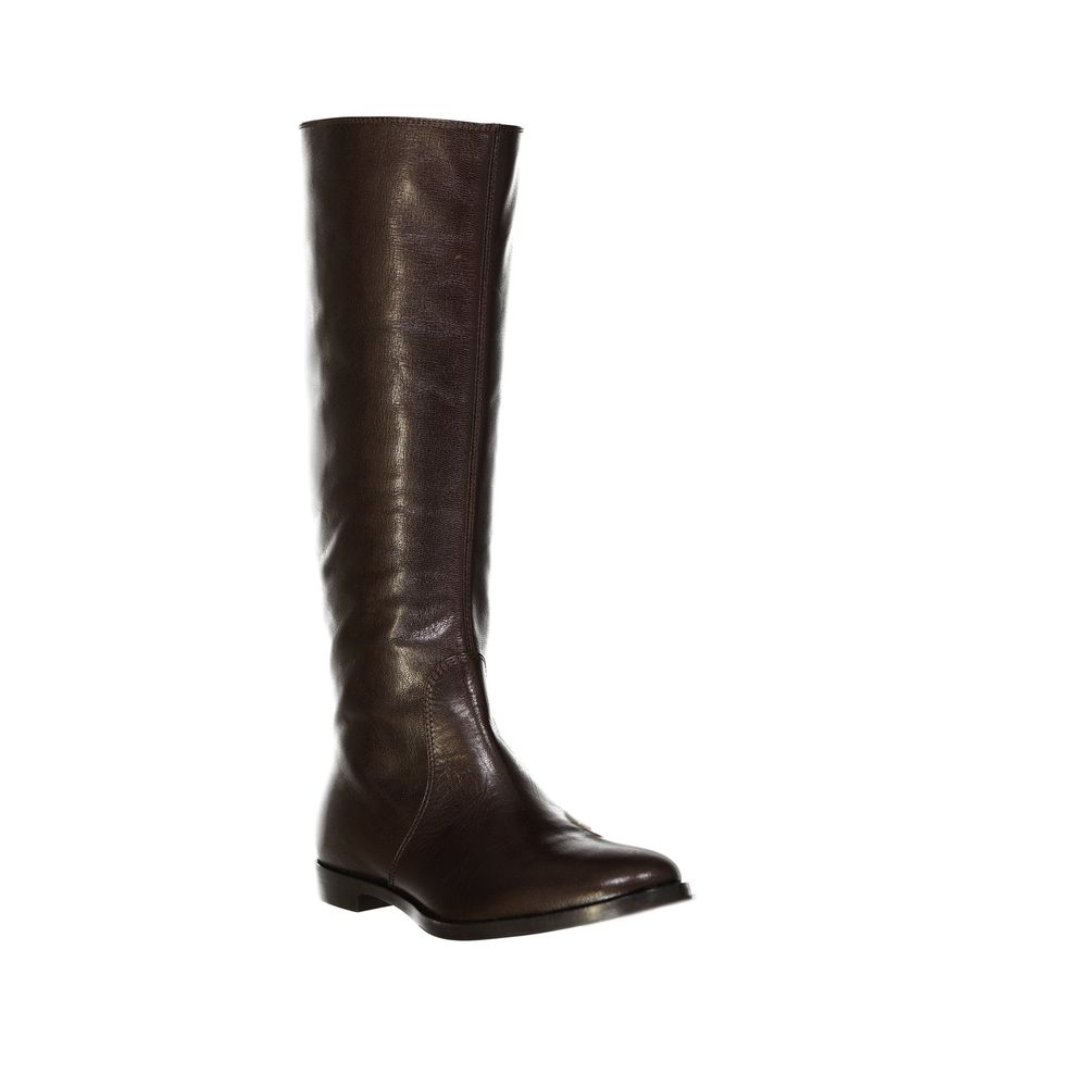 Sergio Rossi Brown Calfskin Over The Knee | Regal Royce