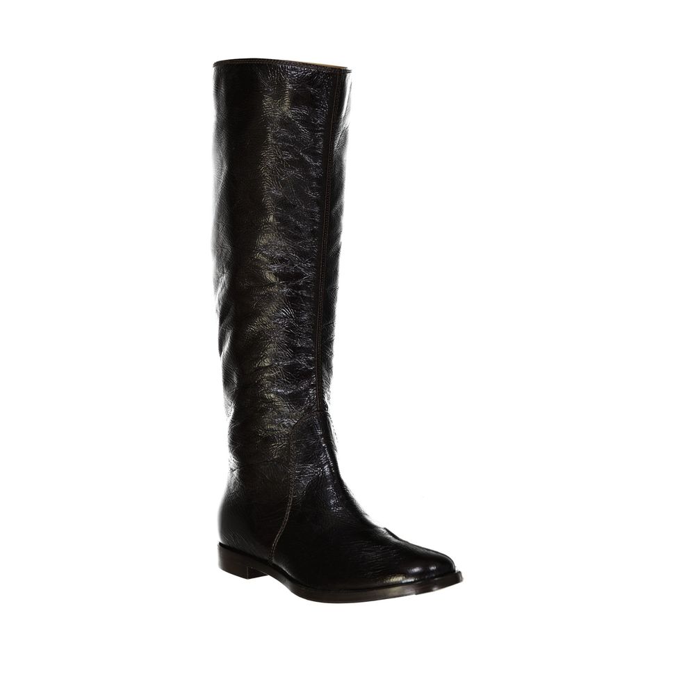 Sergio Rossi Black Calfskin Over The Knee | Regal Royce