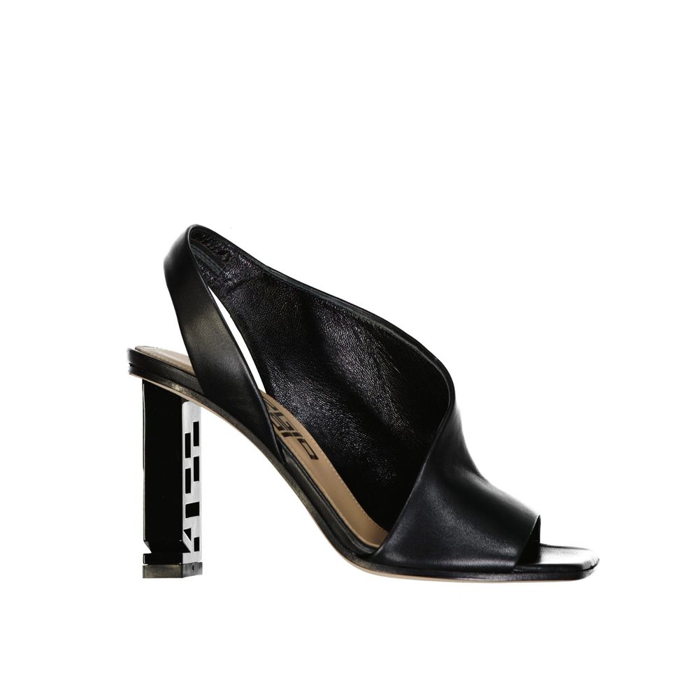 Sergio Rossi Black Calfskin Stiletto Heel Sandals | Regal Royce
