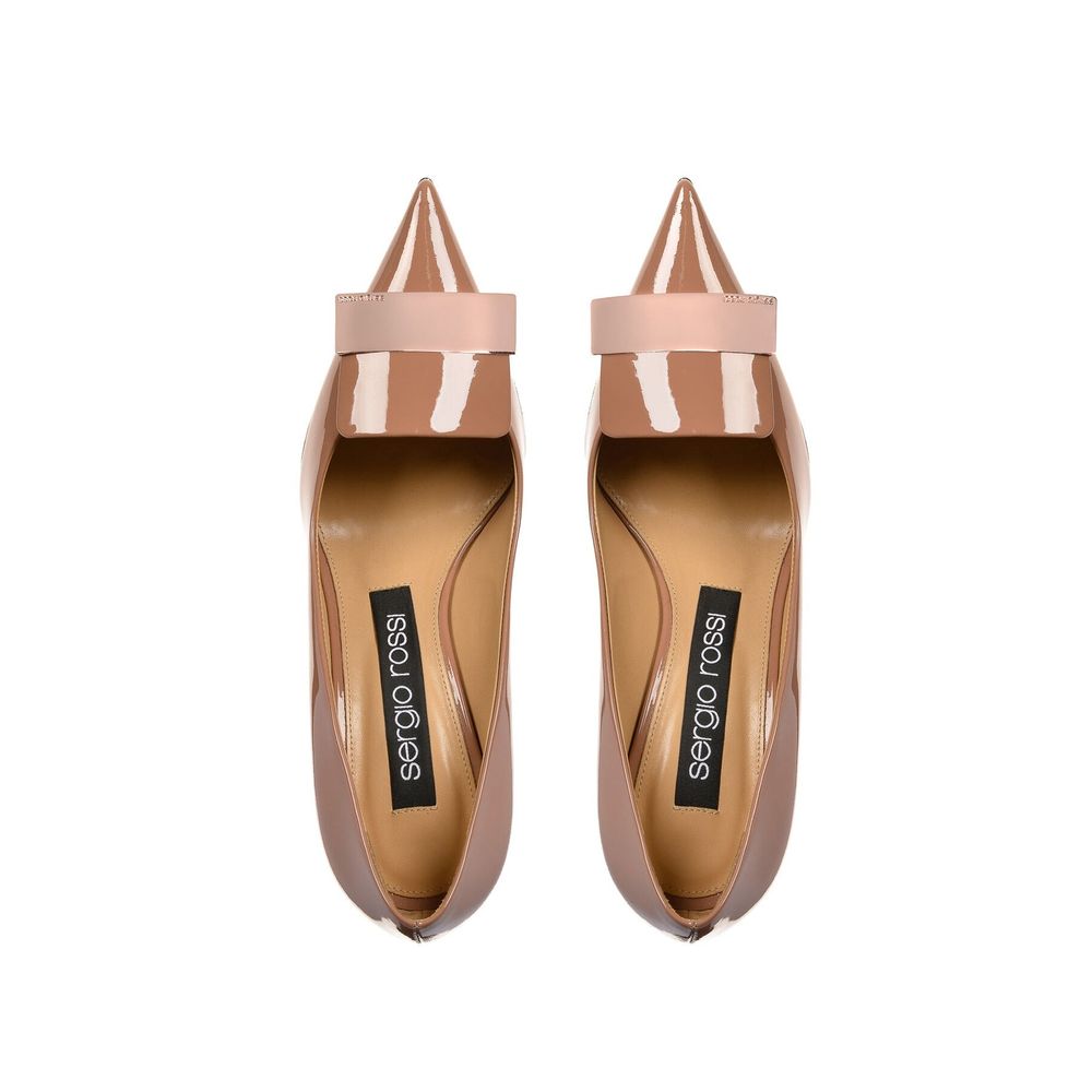 Sergio Rossi Beige Lamb Leather High Heel Pumps | Regal Royce