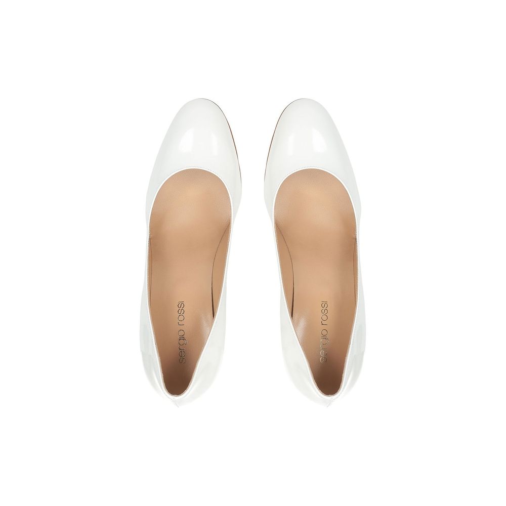 Sergio Rossi White Calfskin High Heel Pumps | Regal Royce