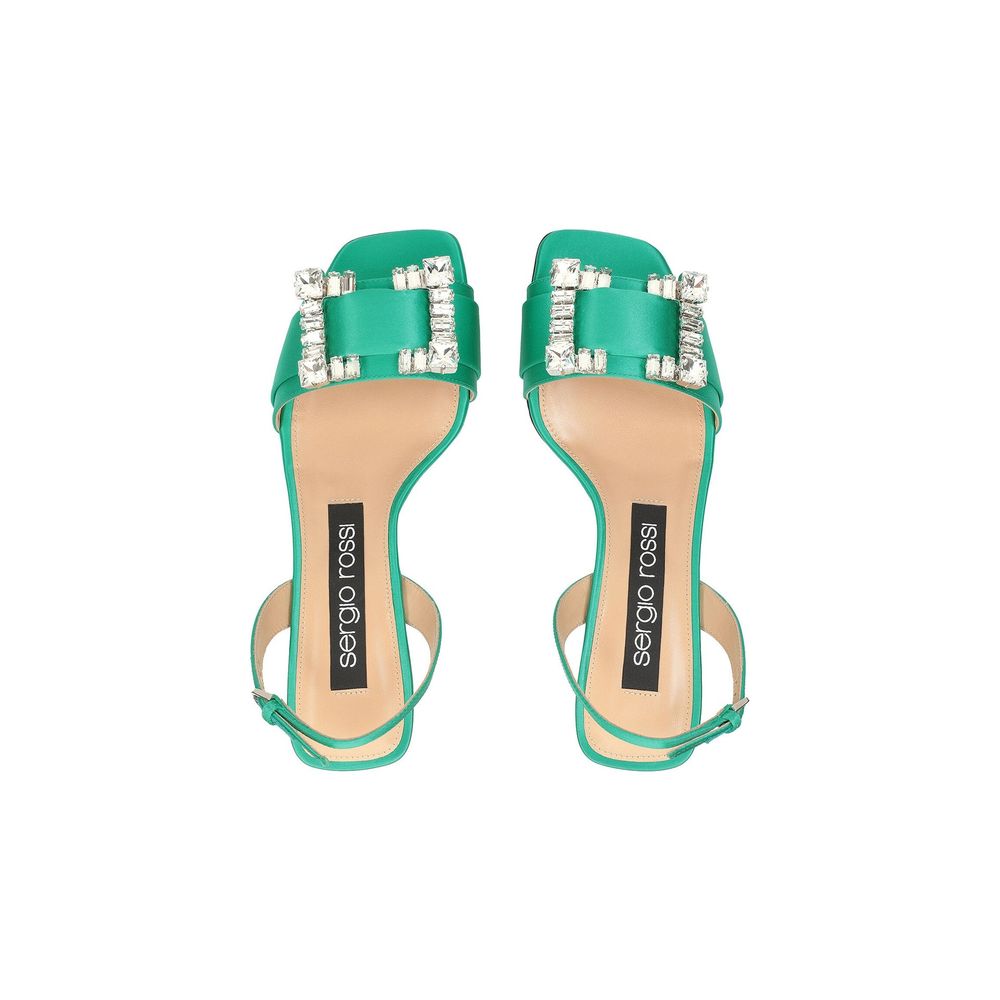 Sergio Rossi Bicolor Silk Stiletto Heel Sandals | Regal Royce