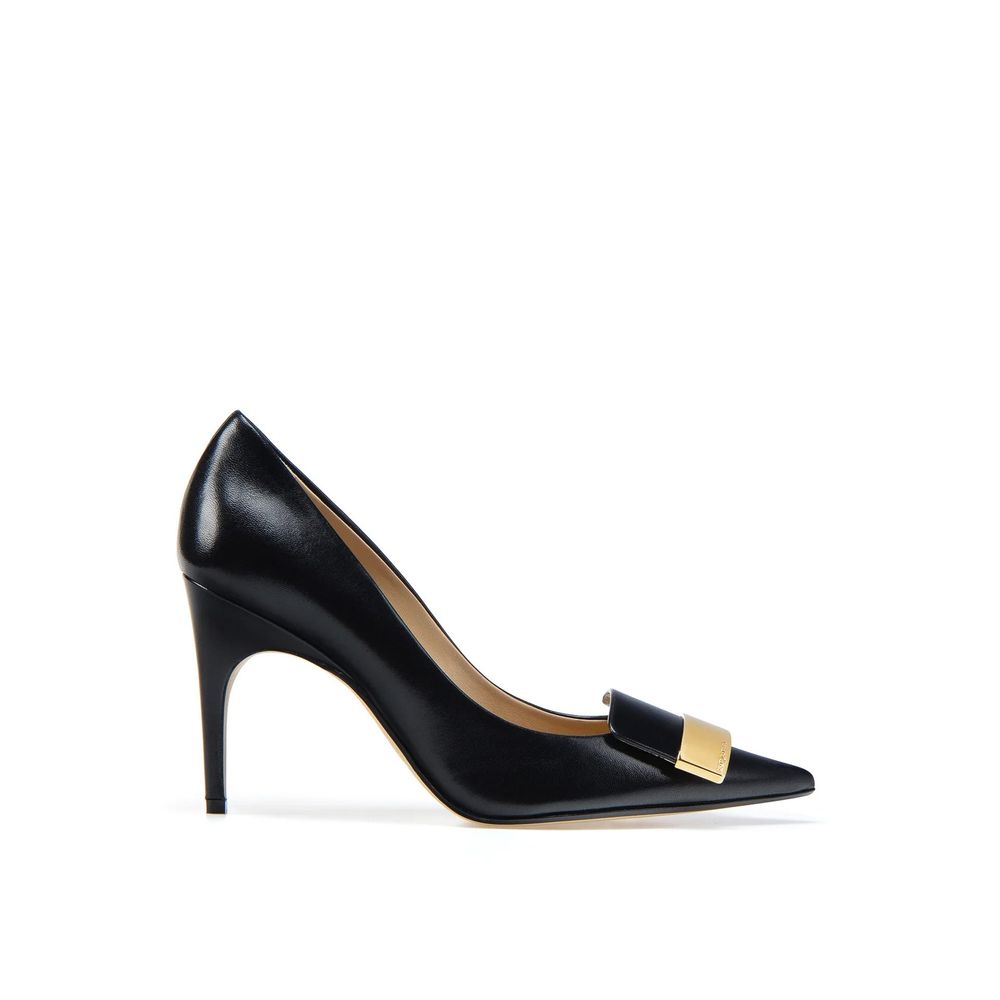 Sergio Rossi Black Calfskin High Heel Pumps | Regal Royce