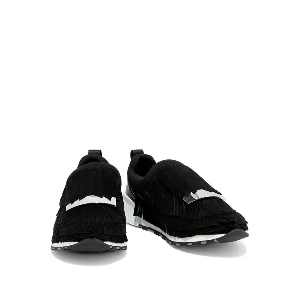 Sergio Rossi Black Fabric Athletic Sneakers | Regal Royce