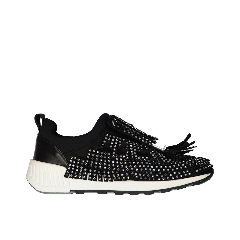 Sergio Rossi Black Fabric Athletic Sneakers | Regal Royce