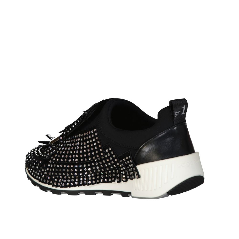 Sergio Rossi Black Fabric Athletic Sneakers | Regal Royce
