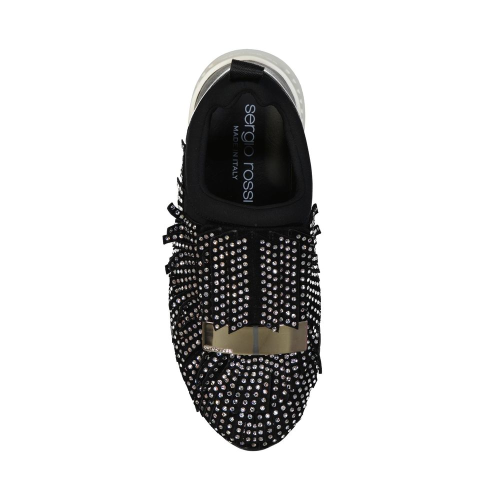 Sergio Rossi Black Fabric Athletic Sneakers | Regal Royce