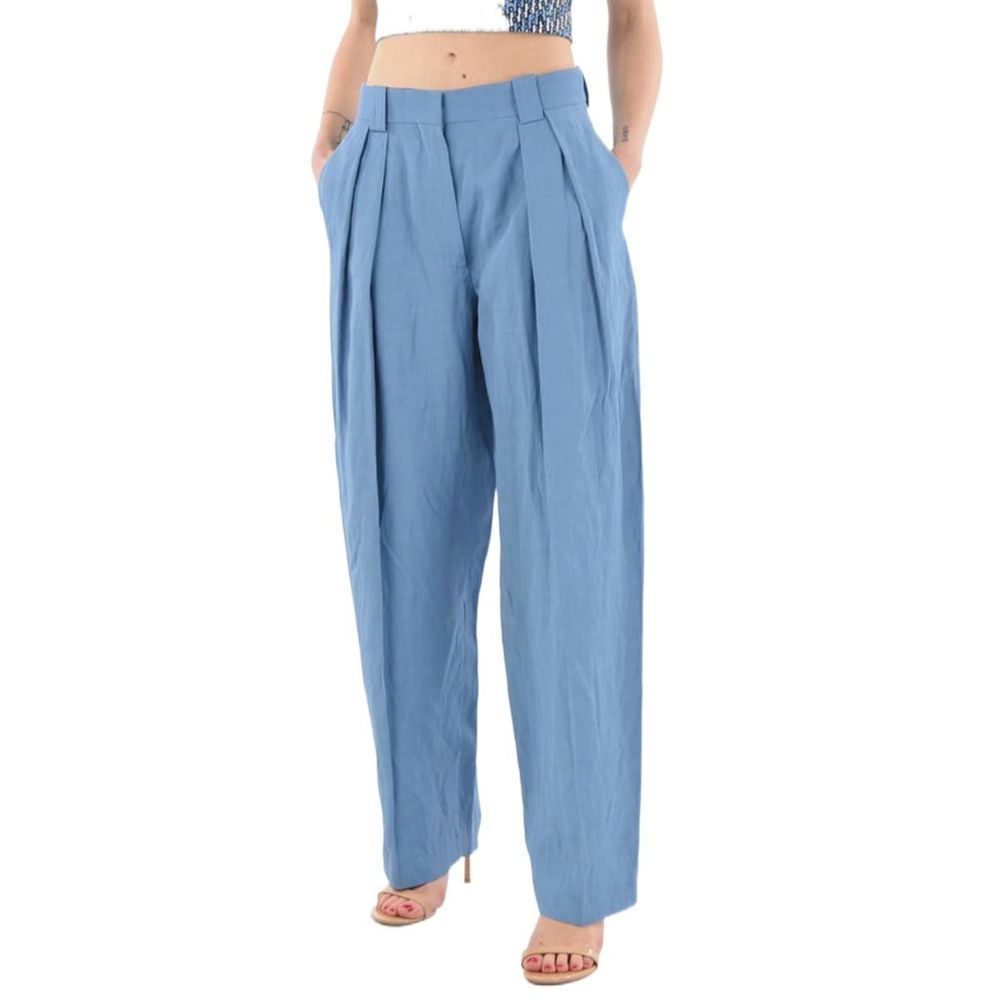 Stella McCartney Blue Linen Casual Pants | Regal Royce
